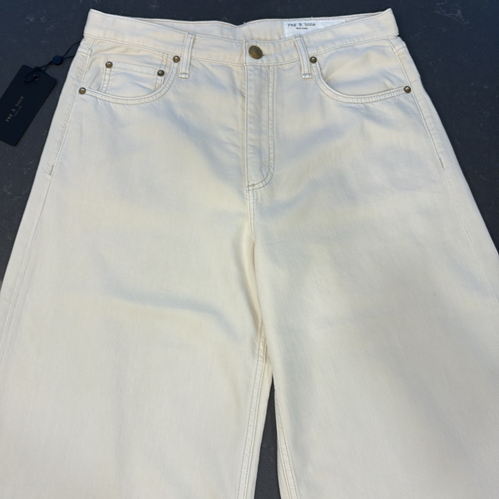 rag & bone Featherweight Sofie Jean in color Ecru - Picture 5 of 11